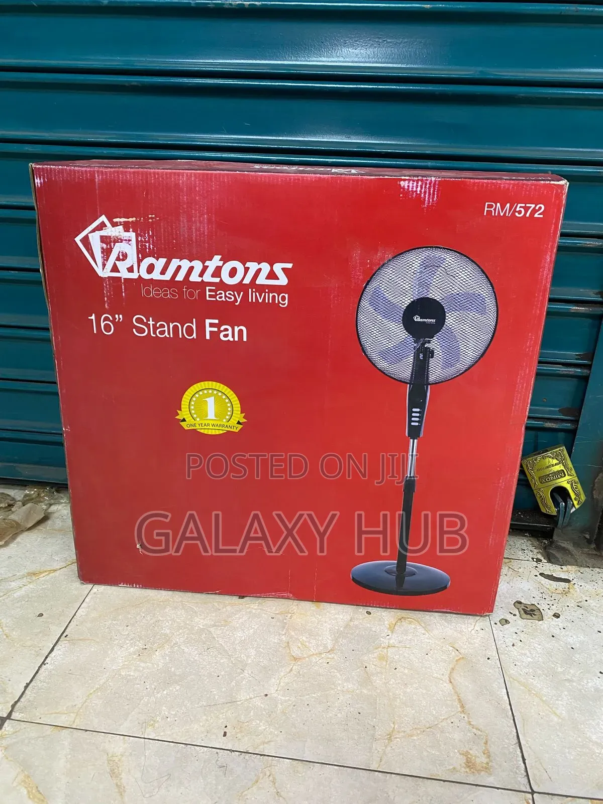 Ramtons Rm/572 - Black Econo Standing Fan - 3 Speed -