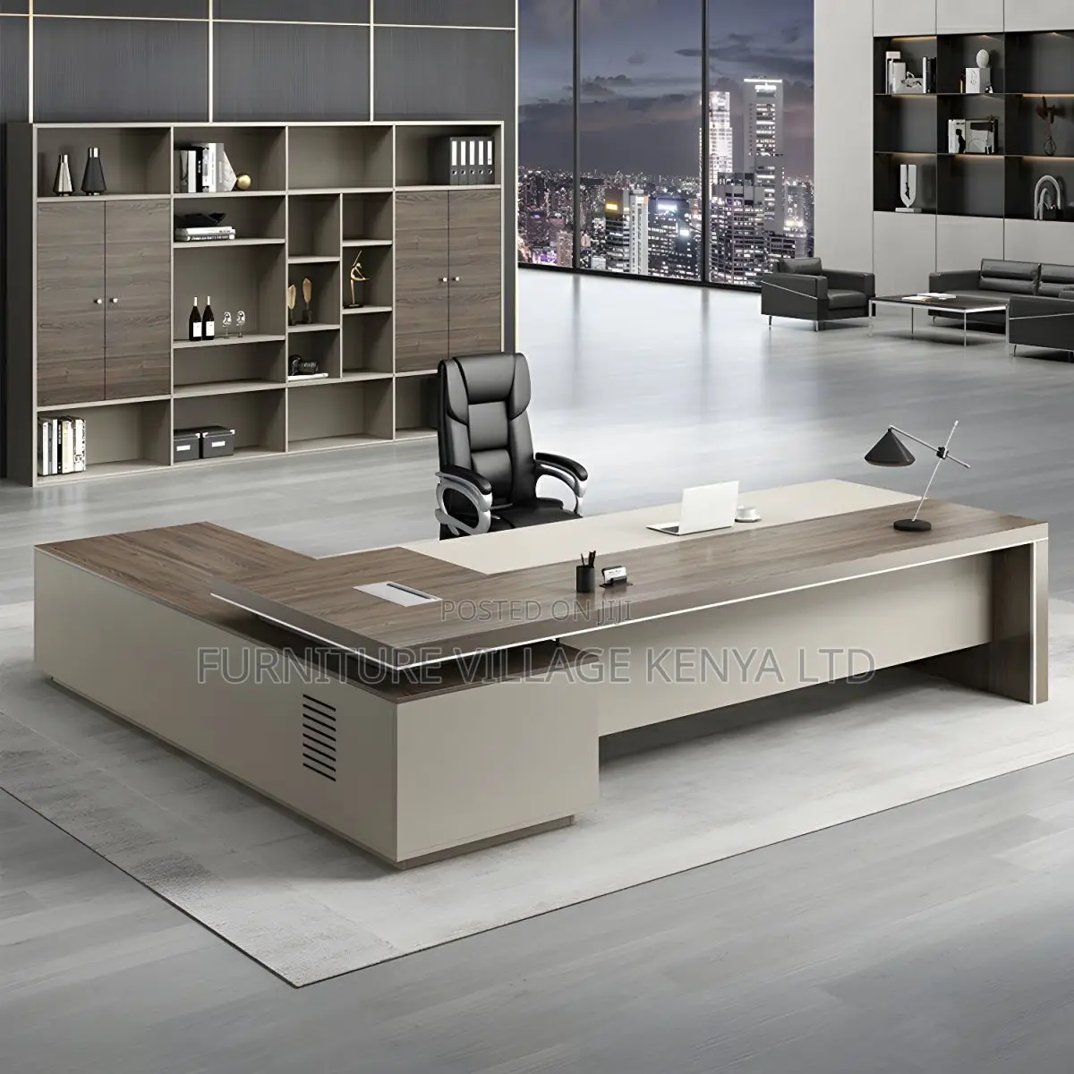Office Tables:1600mm Corner L-Shaped Desk With Storage