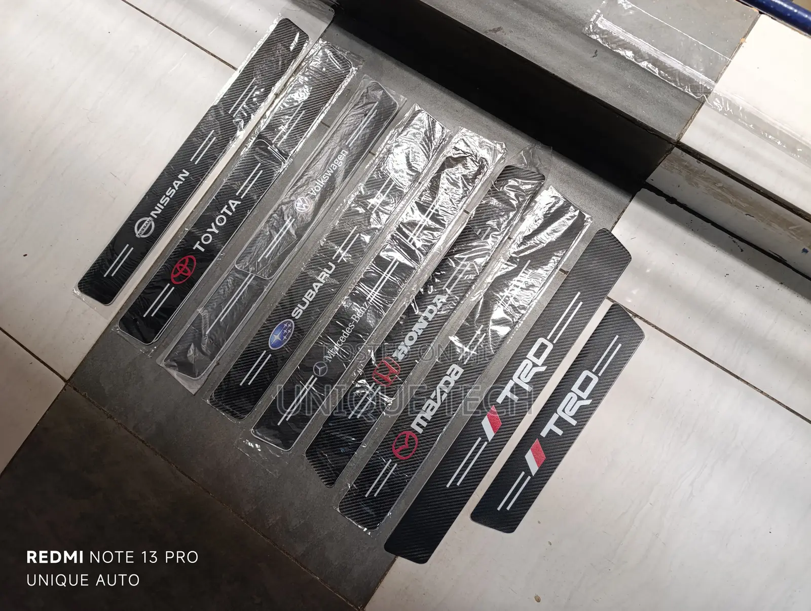 Carbon Fiber Car Door Side Step Stickers(Branded)
