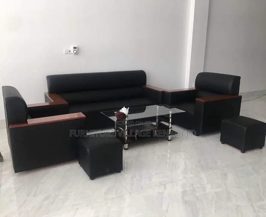 Sofa Set:Economical 5-Seater Reception Office Sofa Set