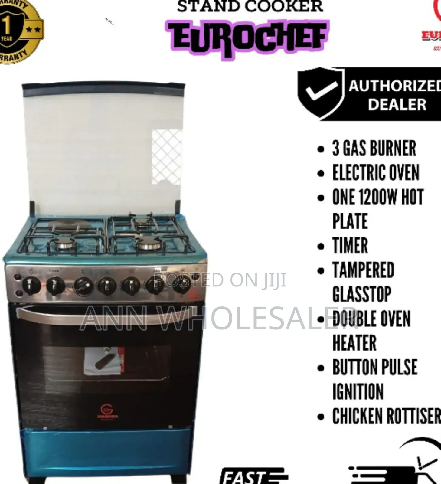 60*65 Eurochef Free Standing 3 G +1 E S/7