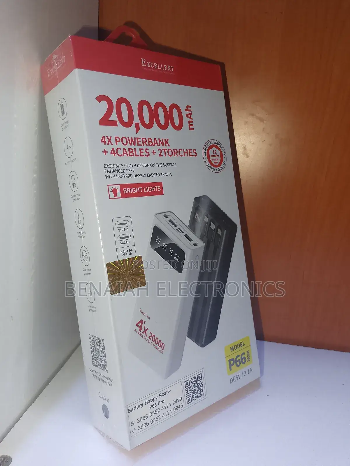 Excellent Powerbank 20000 Mah With Overpower Protection