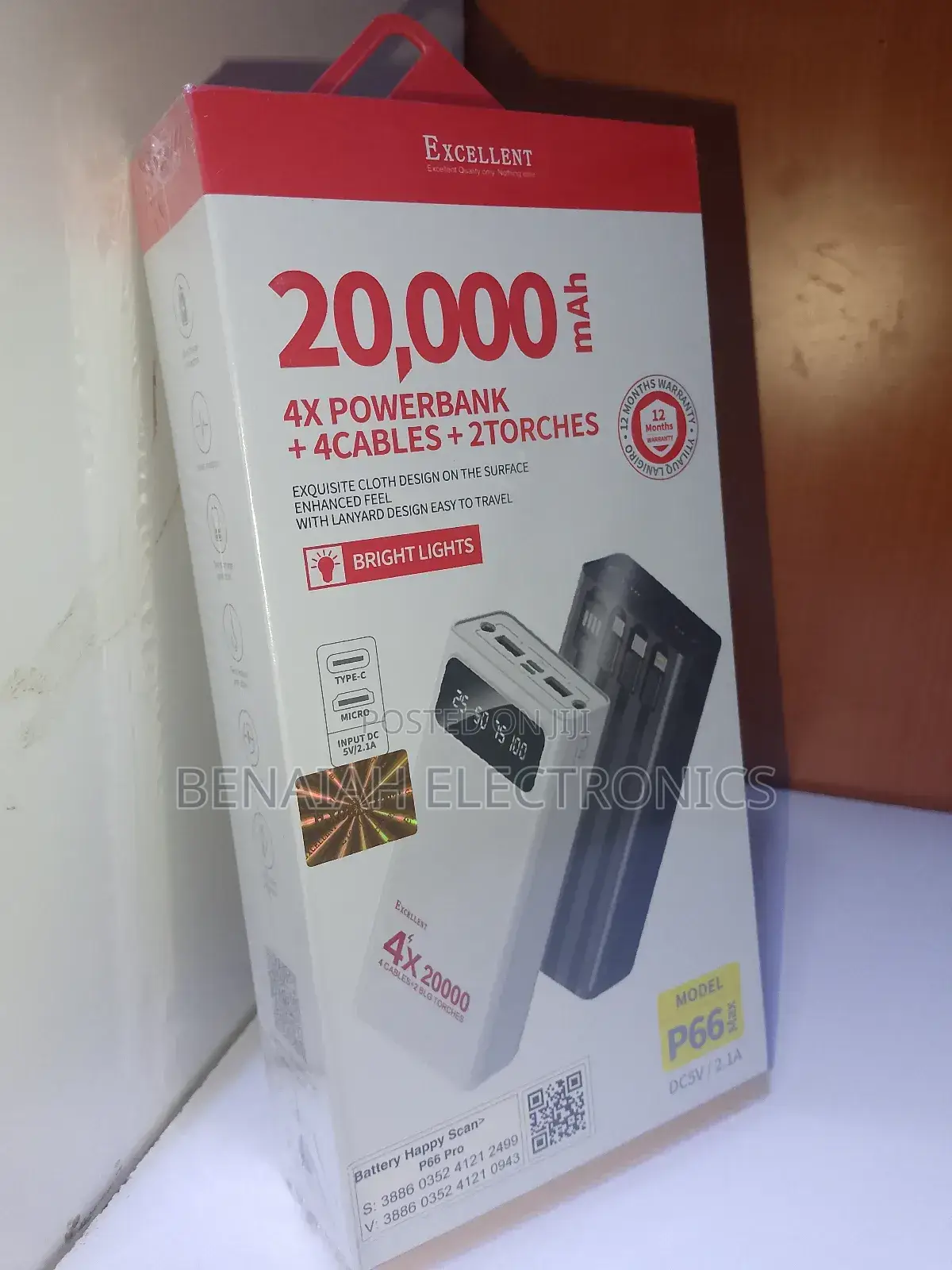 Excellent Powerbank 20000 Mah With Overpower Protection