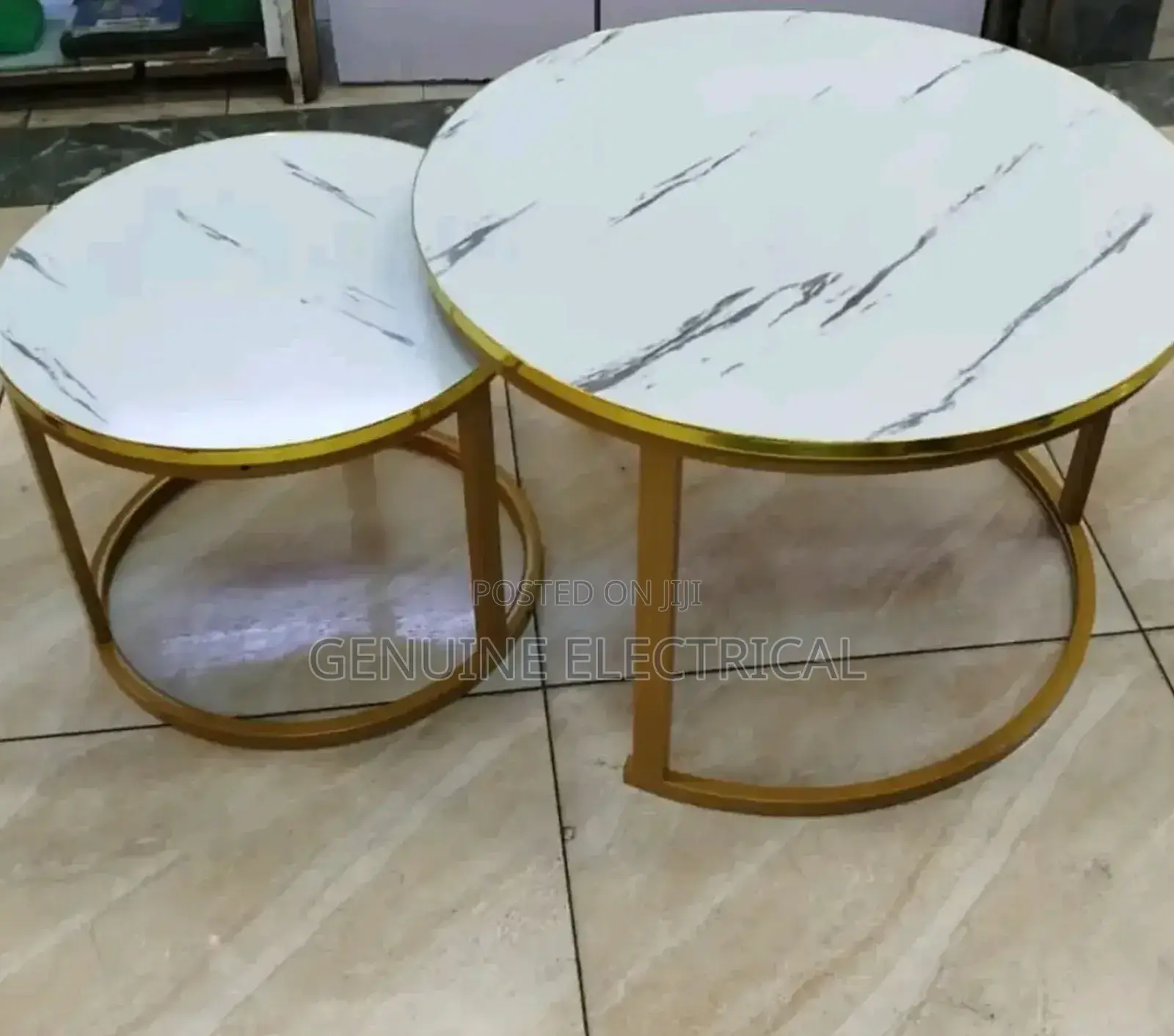 White Marble Coffee Table 2 in 1