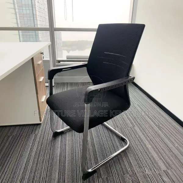 Office Chair:Mid-Height Office Chair With Mesh Backrest