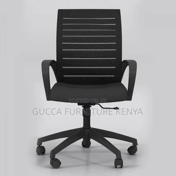 Office Chair: Mid Back Swivel Chair With Lower Back Support