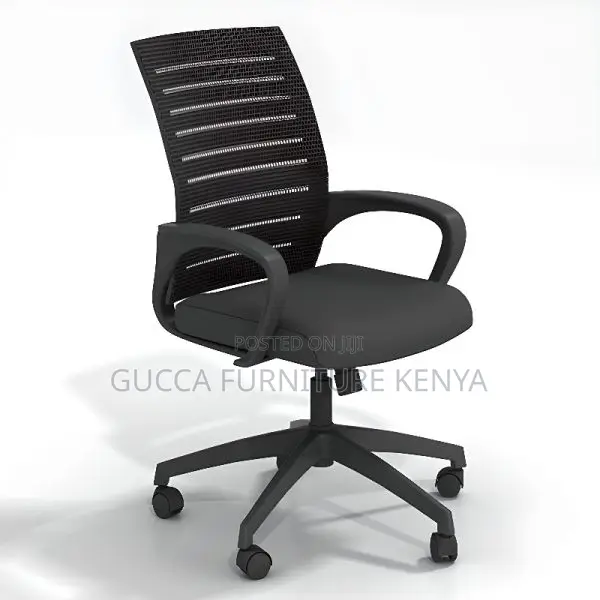 Office Chair: Mid Back Swivel Chair With Lower Back Support