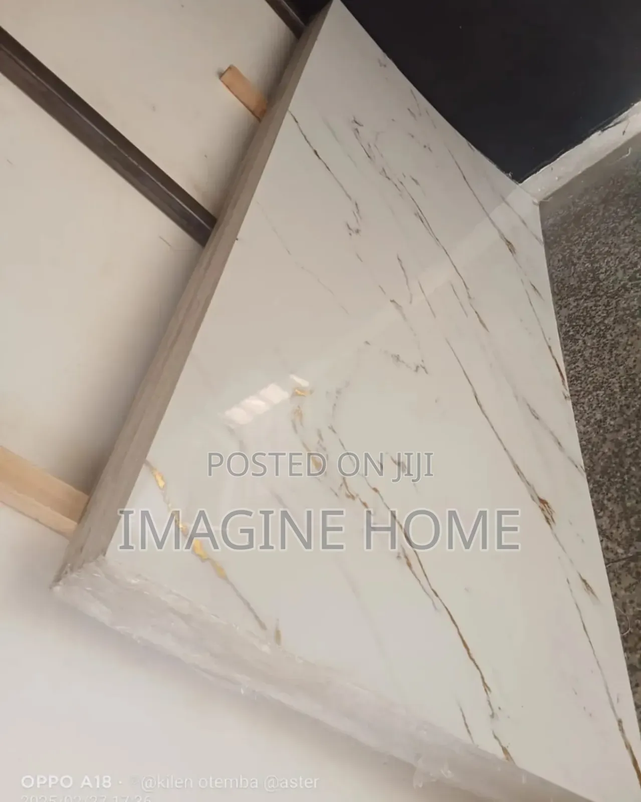 White Uv Glossy Marble Sheets Wall Decor