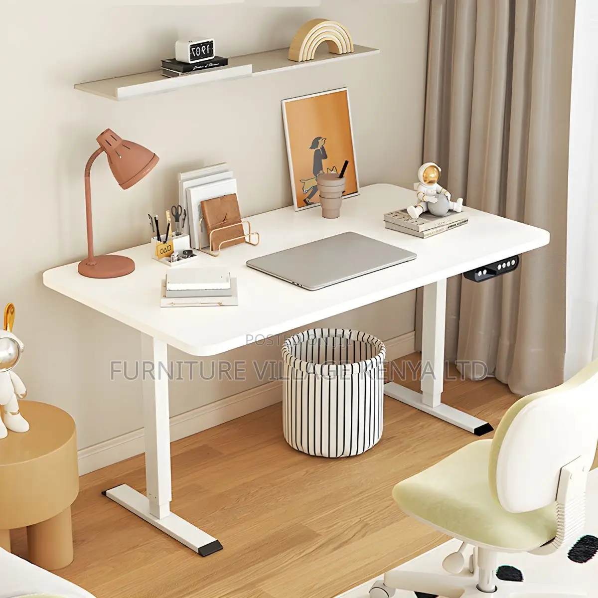 Clerical Desk:140cm Adjustable Desk With Electronic Lift