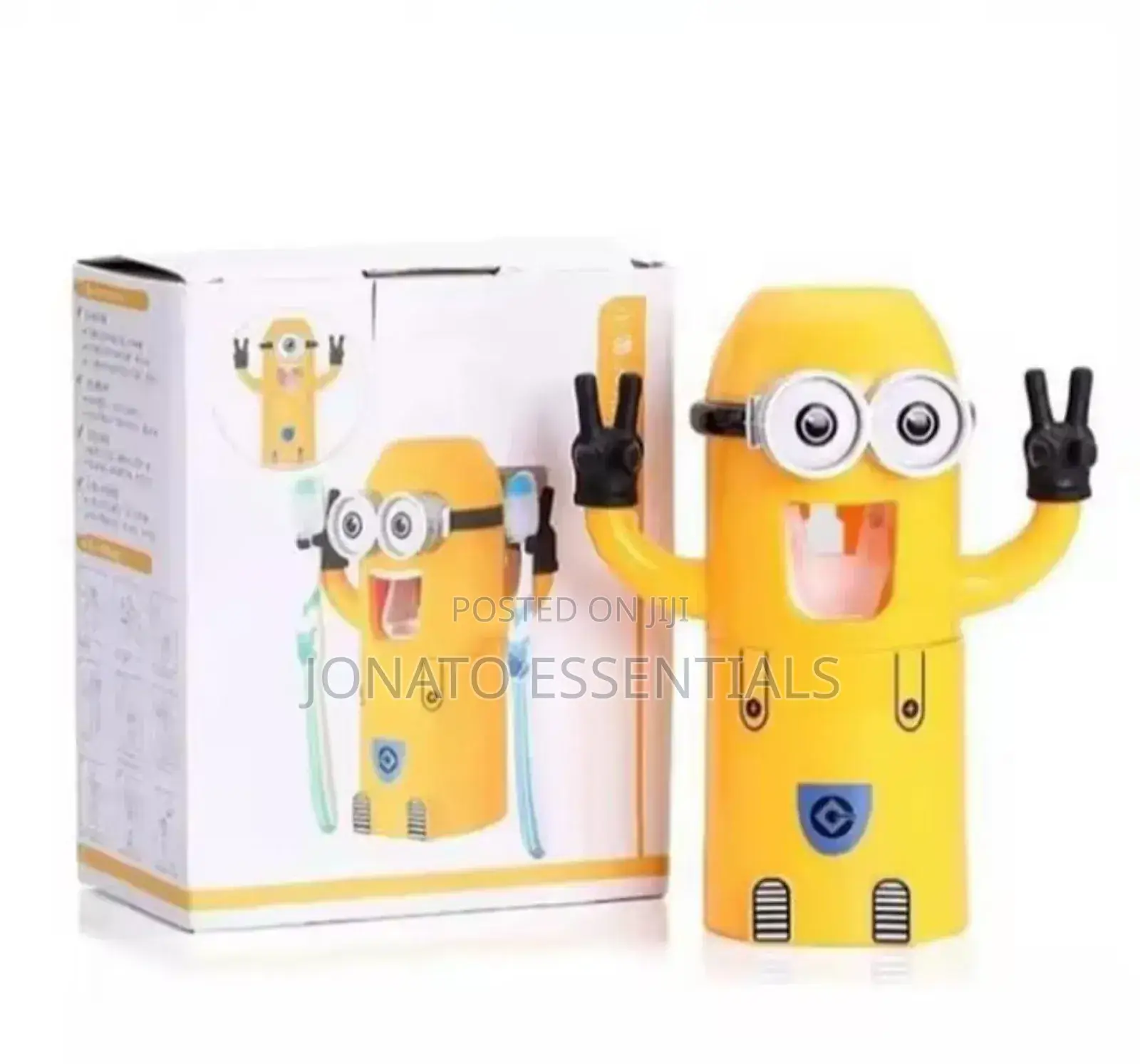Minion Toothpaste Dispenser and Toothbrush Holder Set