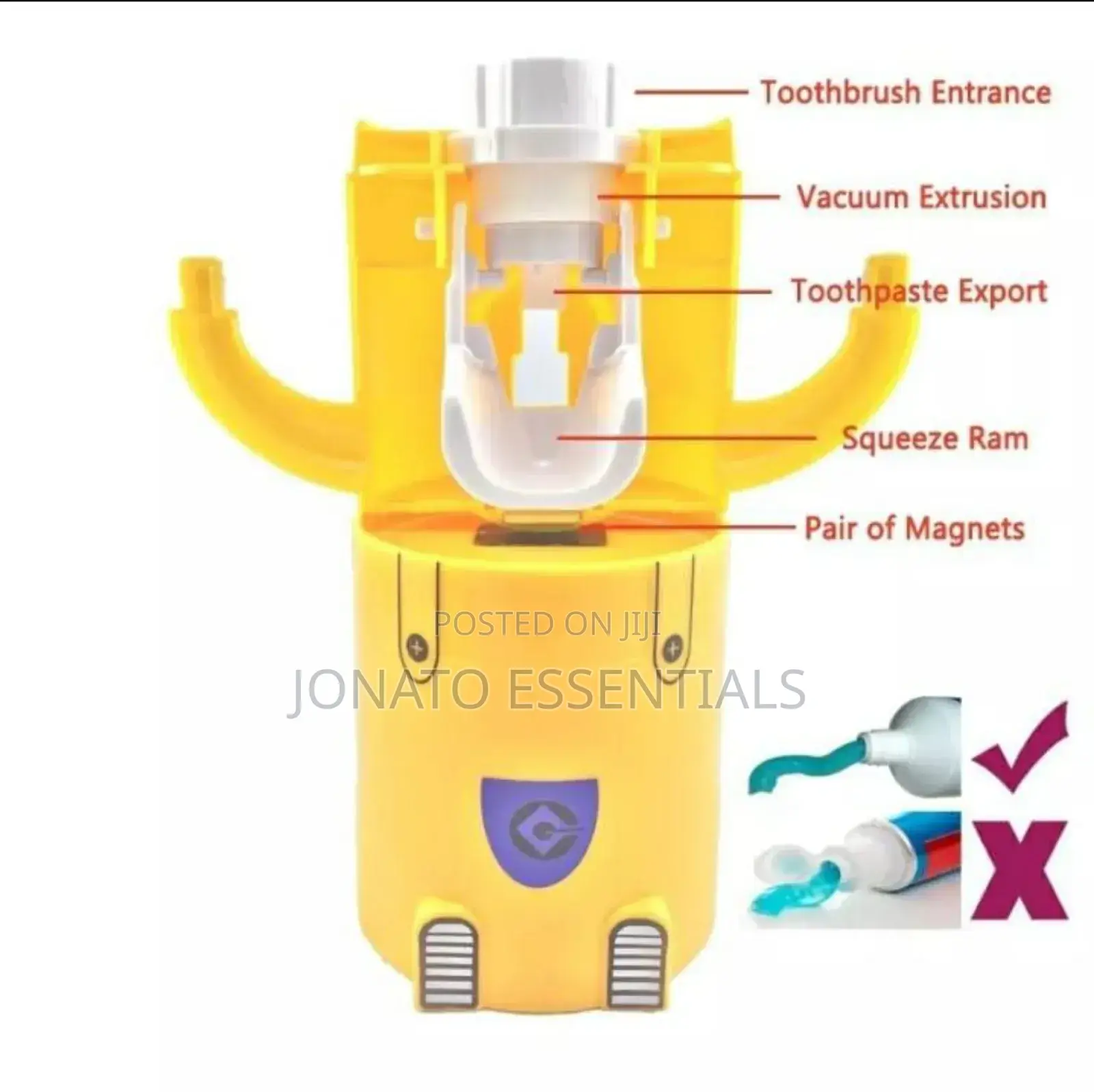 Minion Toothpaste Dispenser and Toothbrush Holder Set