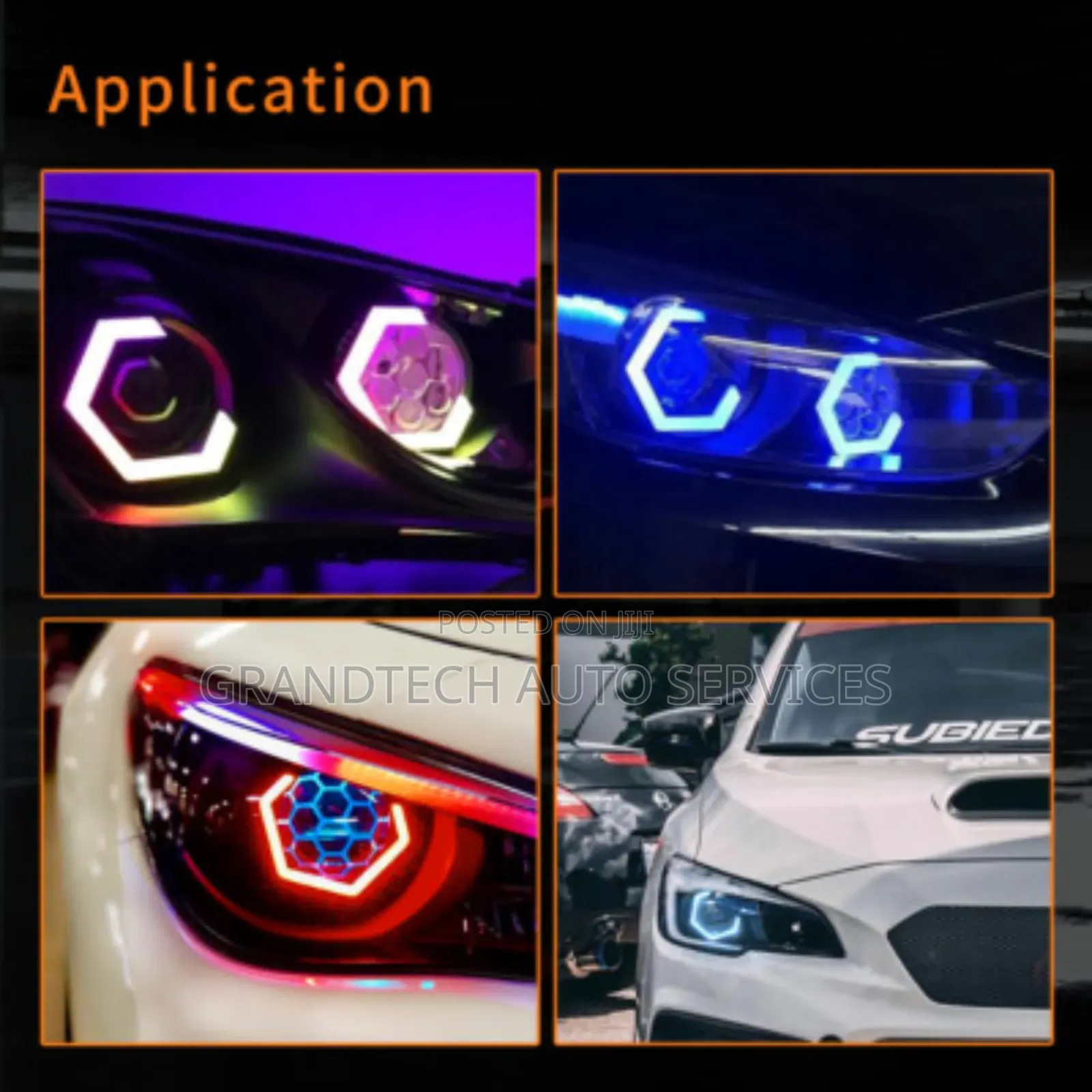 Headlight Hexagon RGB Lights