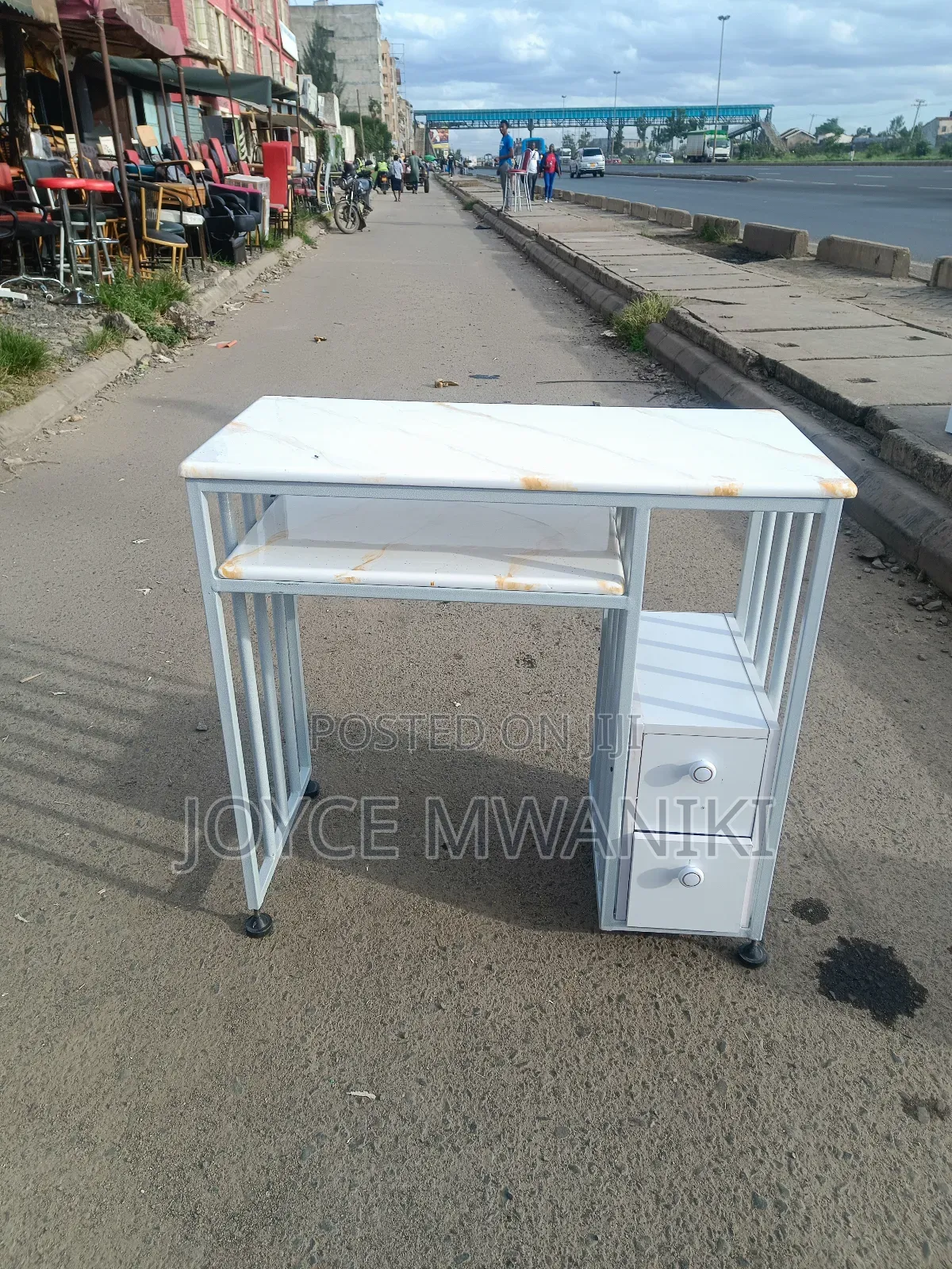 Manicure White Marble Table 