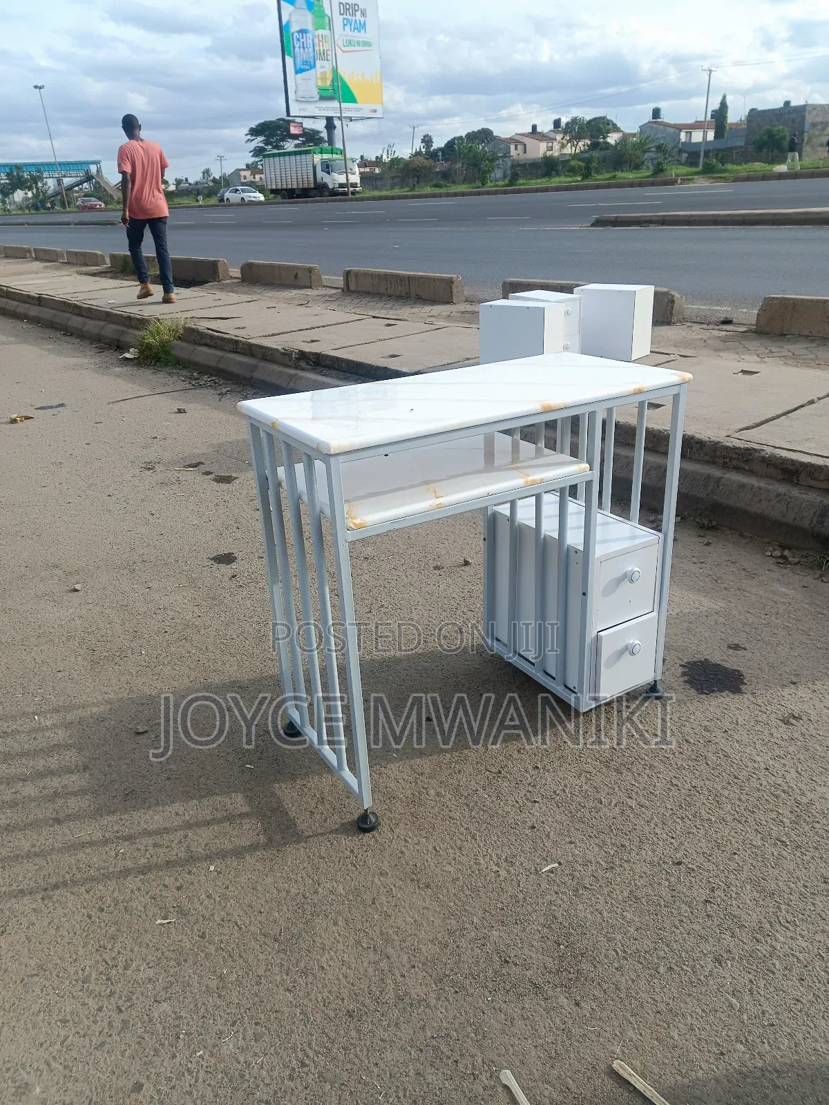 Manicure White Marble Table 