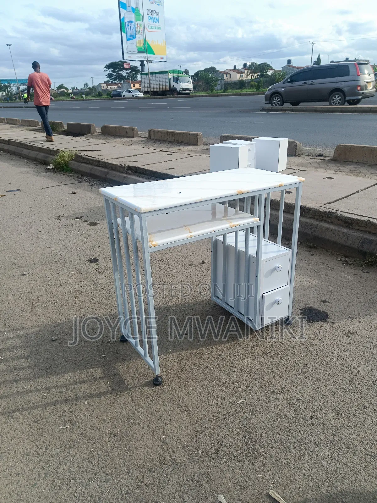 Manicure White Marble Table 