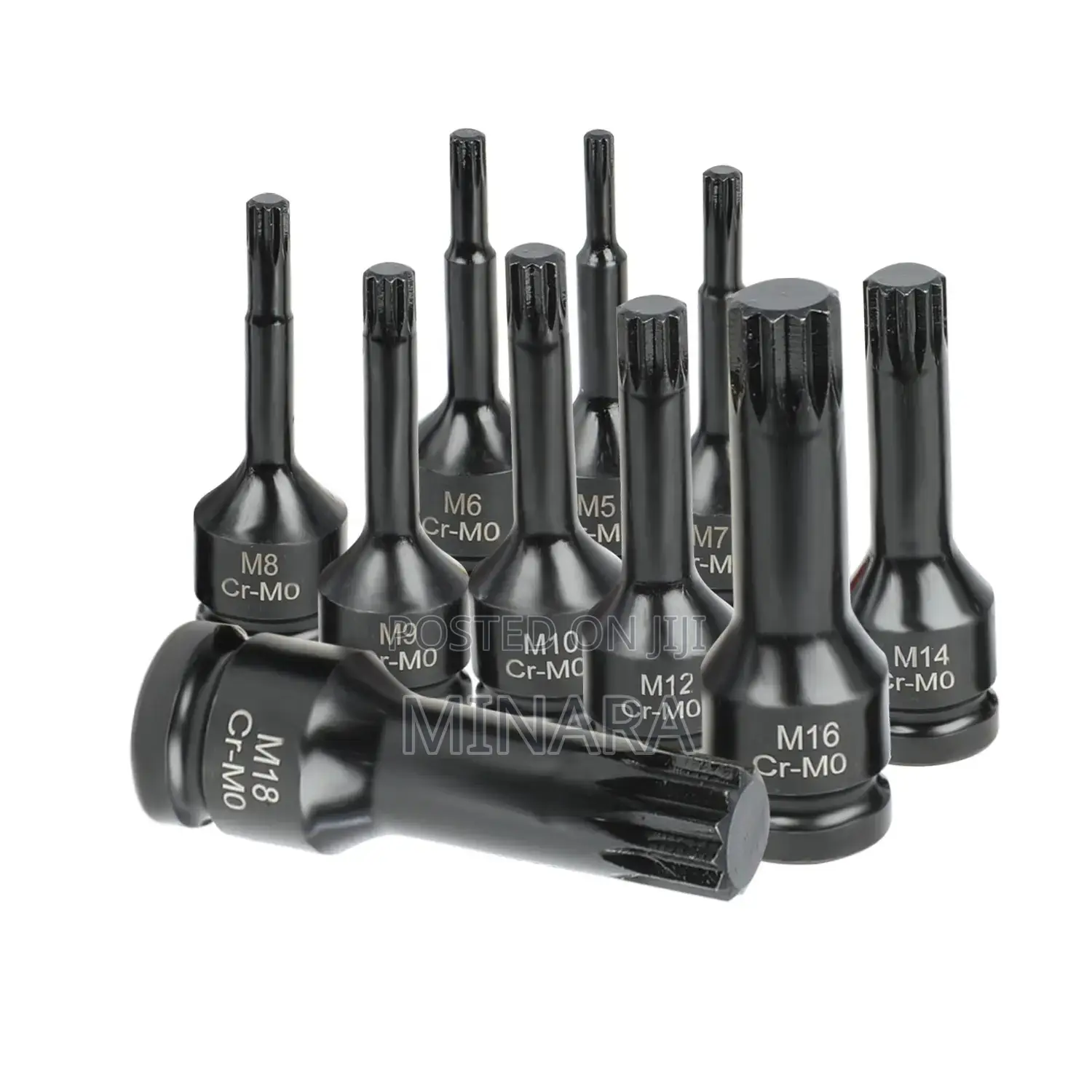 10 Pcs, 1/2 " Drive Spline Bit Sockets, XZN M-Series