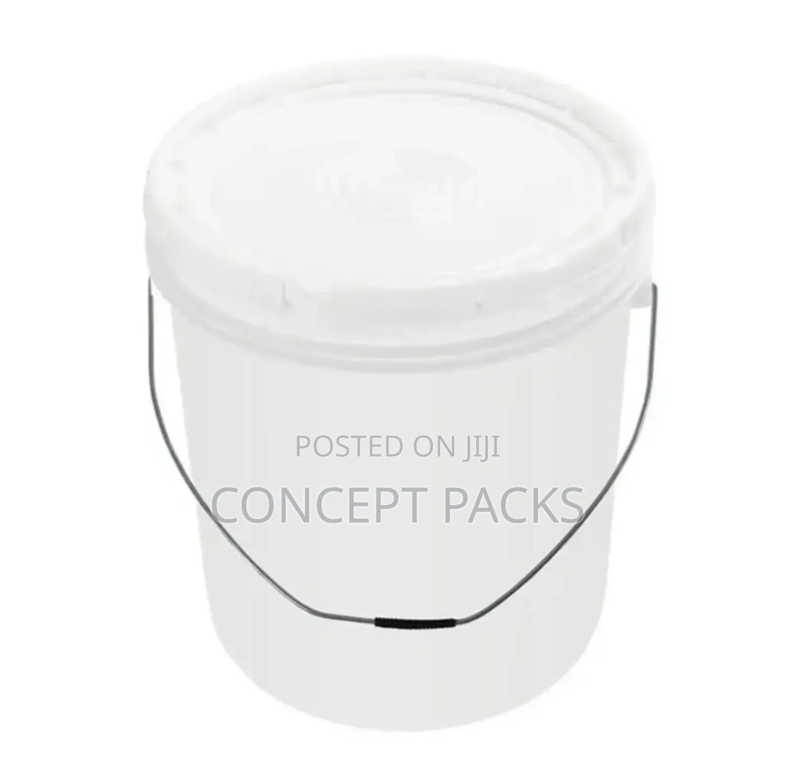 20l White Industrial Bucket With Lid