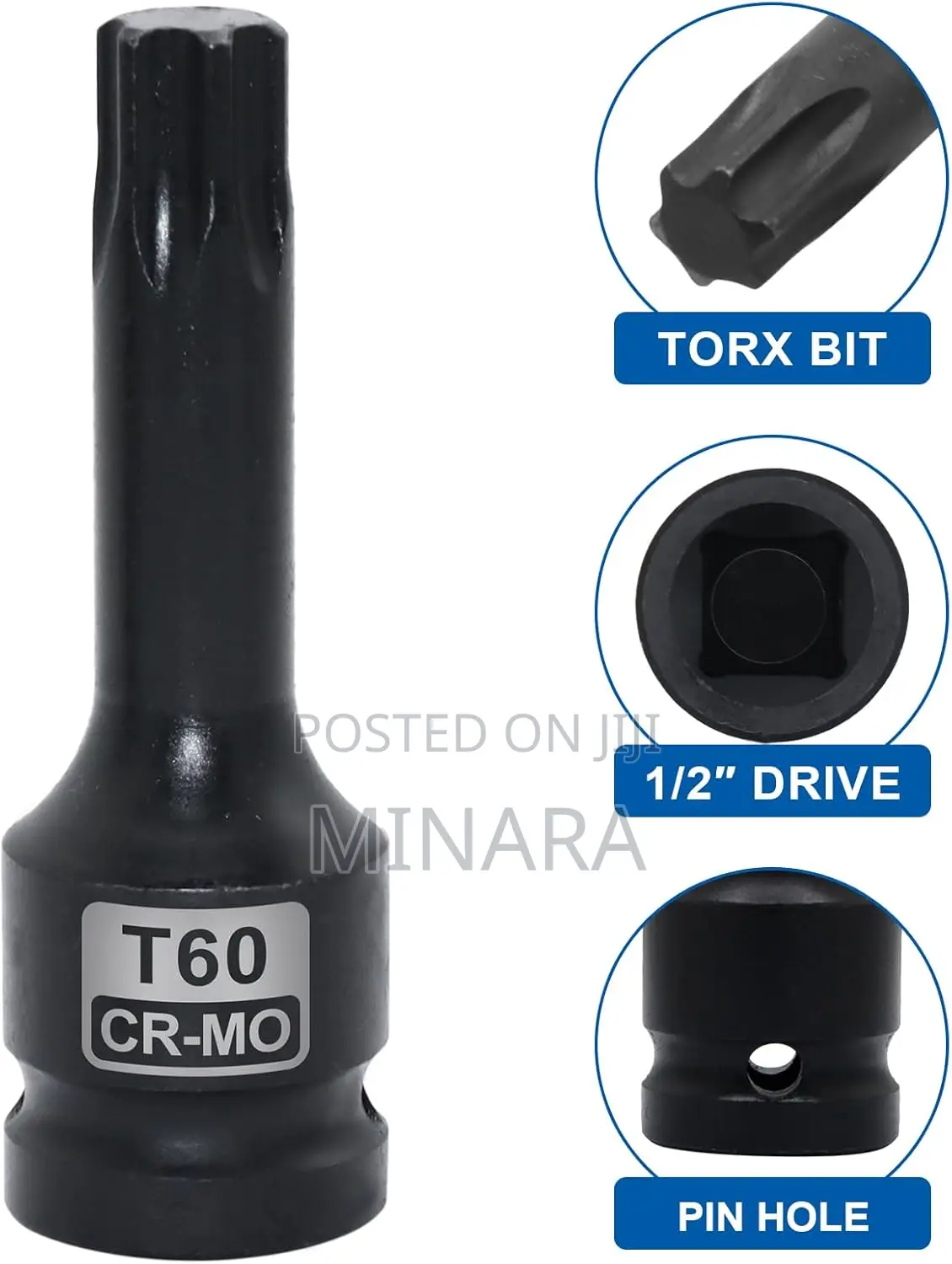 10 PCS Torx Bit Socket Set, Impact Grade T-Series