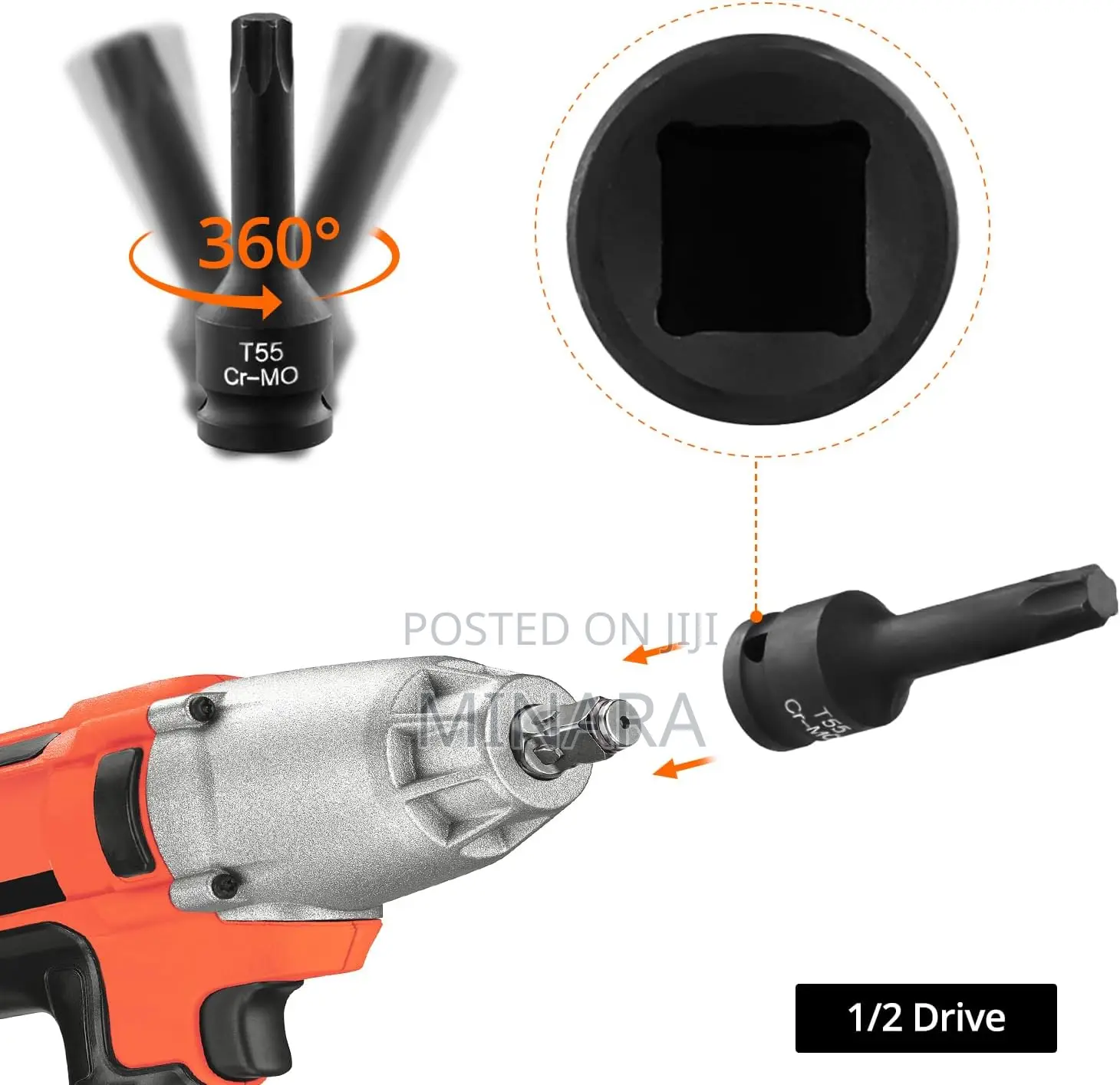 10 PCS Torx Bit Socket Set, Impact Grade T-Series
