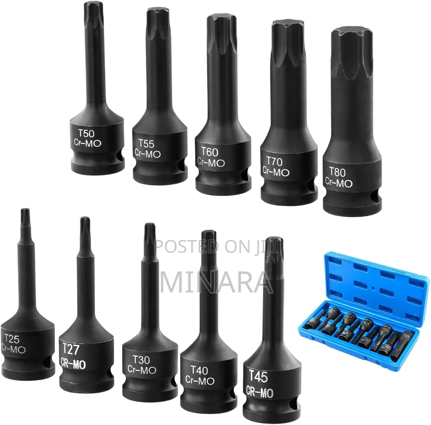 10 PCS Torx Bit Socket Set, Impact Grade T-Series