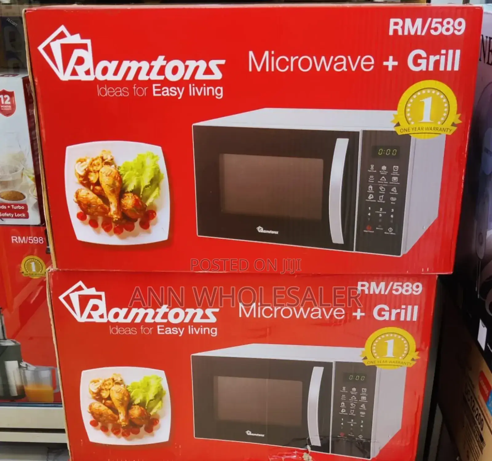 *Ramtons 23litres Rm589 Microwave With Grill Rm589 (Silver