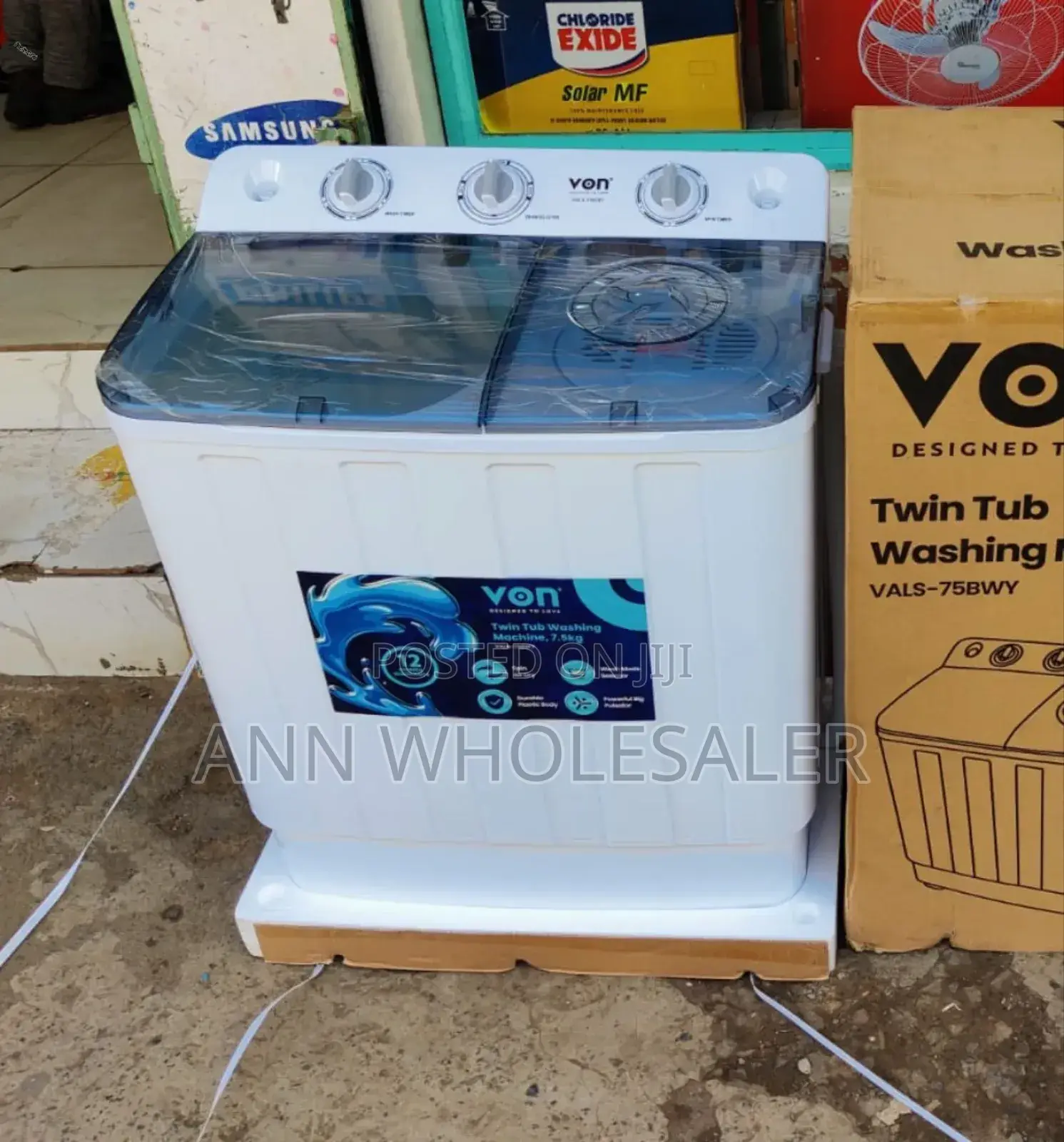 *Von 7.5 Twin Tub Washing Machine Vals75