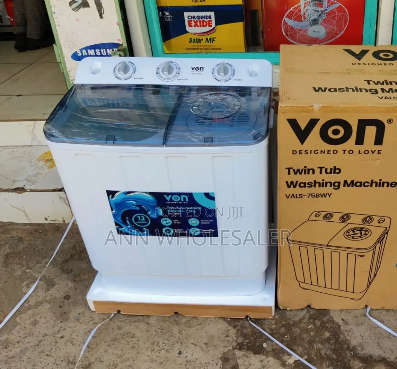 White Von 7.5 KGS Washing Machine v/7
