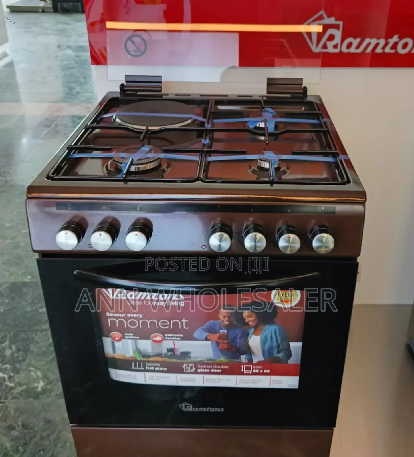 New Arrival Brown Ramtons 3+1 Gas Cooker Rc/8