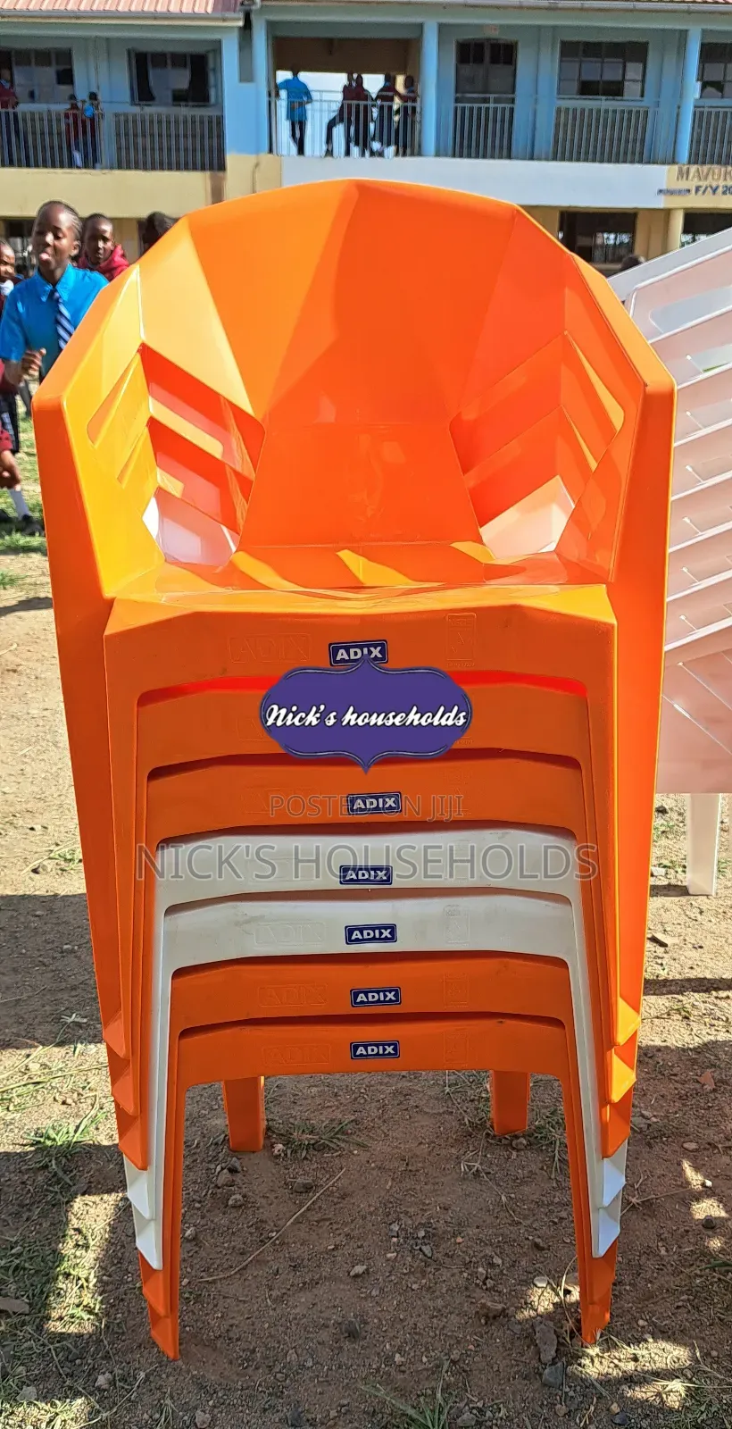 Orange White Plastic Chairs
