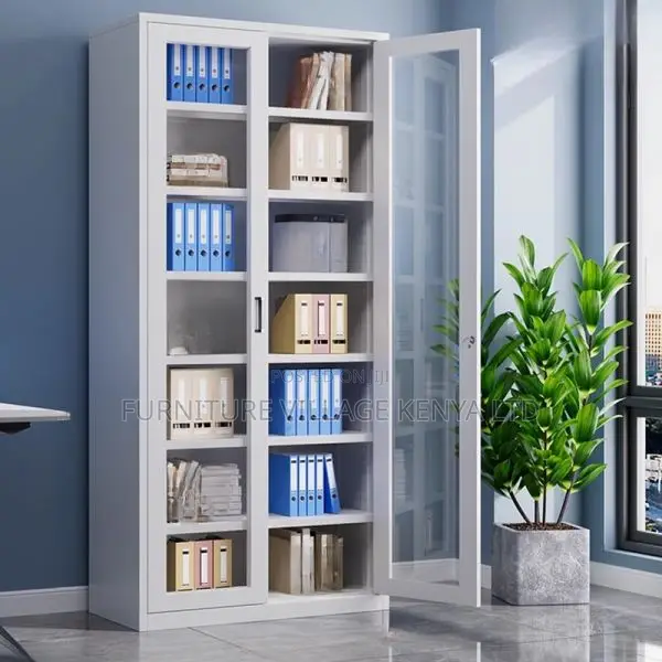 Office Cabinet:2-Door Steel Glass Door File Office Cabinet