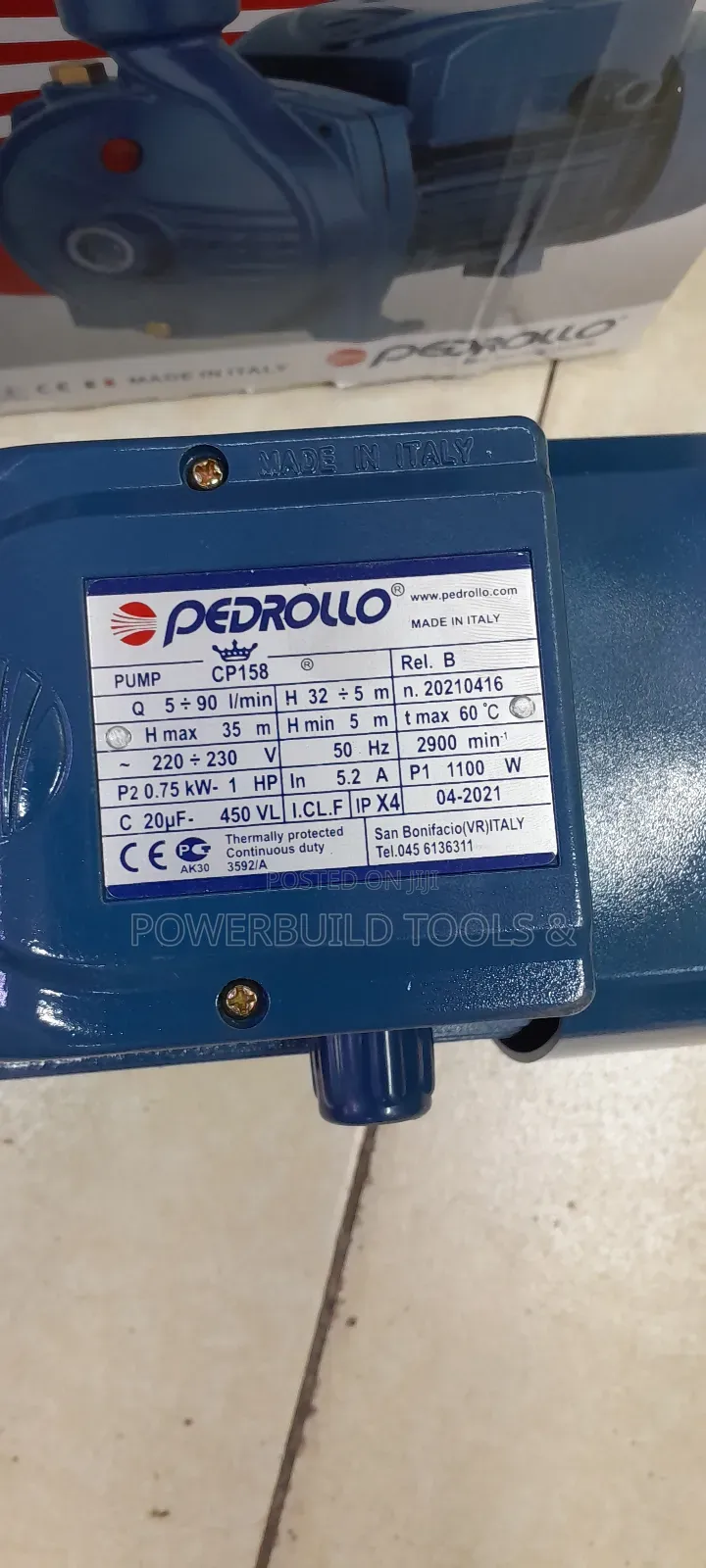 Cp 158 Original Pedrollo Booster Pump Electric
