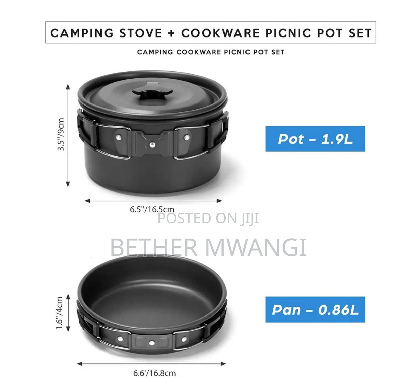 Camping Stove + Cookware Picnic Pot Set in Kenya