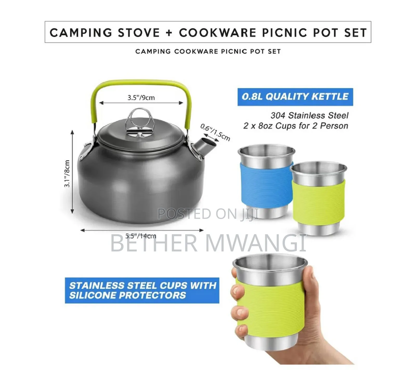Camping Stove + Cookware Picnic Pot Set in Kenya