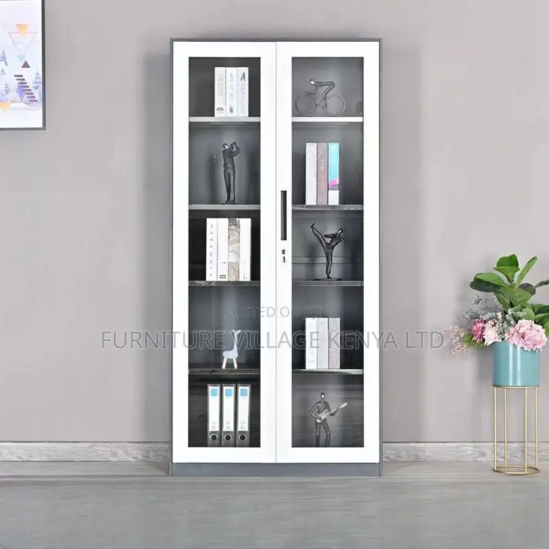 Cabinets: Steel Adjustable Shelf Double-Door Storage Unit
