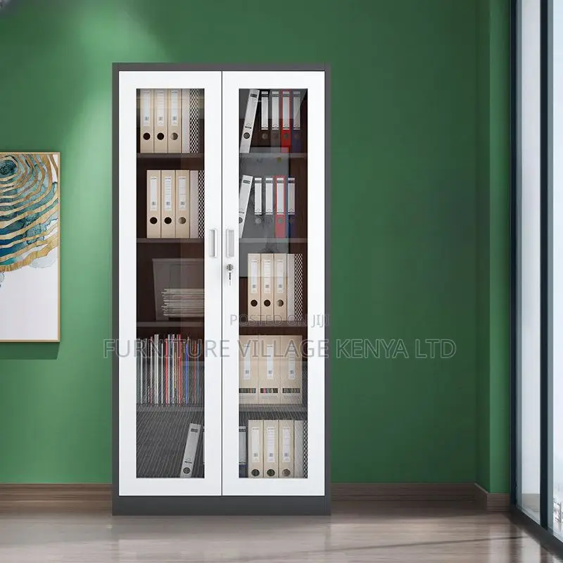Cabinets: Steel Adjustable Shelf Double-Door Storage Unit
