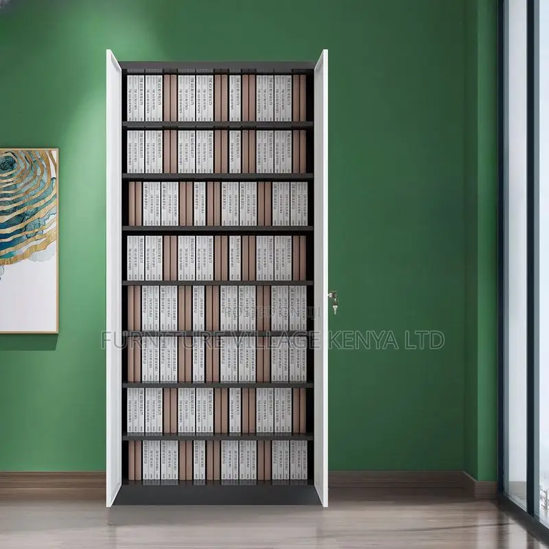 Cabinets: Steel Adjustable Shelf Double-Door Storage Unit