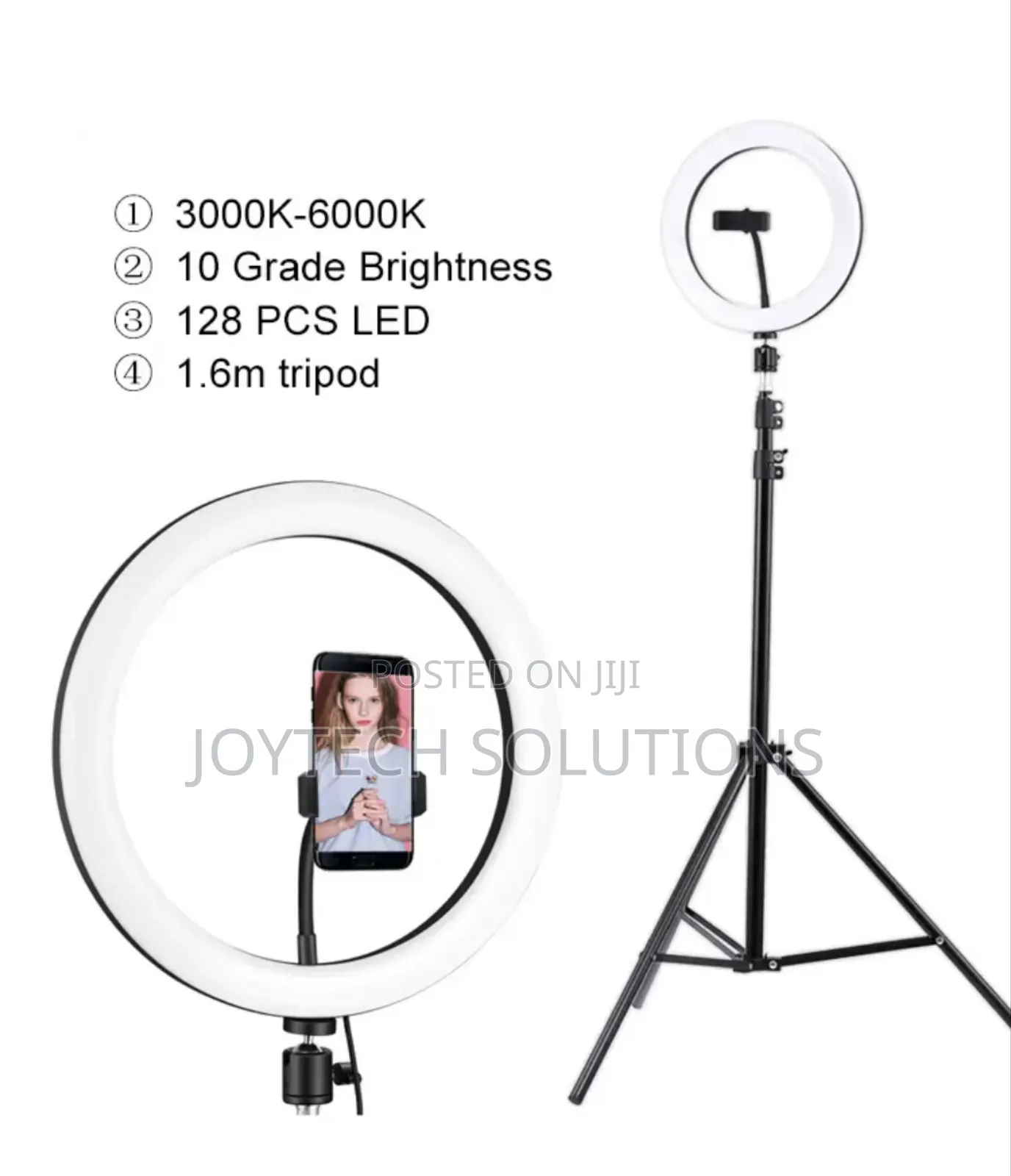 2.5mtrs Tripod Stand With a Ring Fill Light Selfie Light