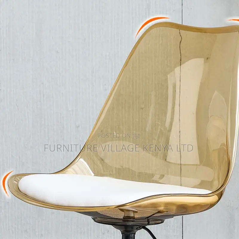 Office Chairs Swivel Minimalist Grey Transparent Task Stool