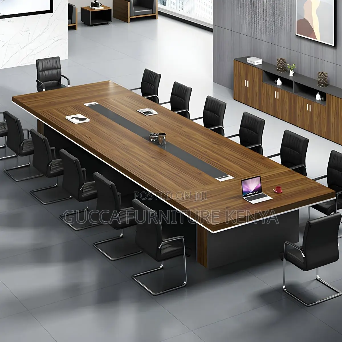 Boardroom Table:3-Meter Wooden Fixed Meeting Office Table
