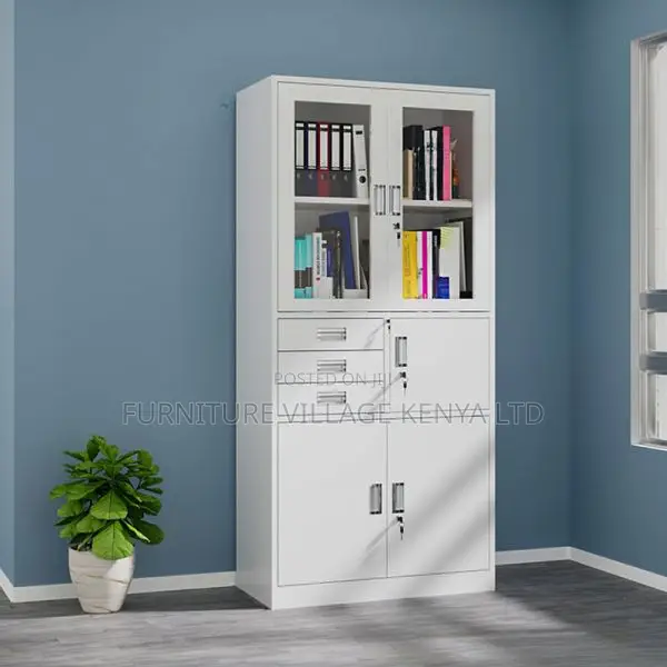 Cabinets: 2-Door Steel Storage Locker With Built-in Safe