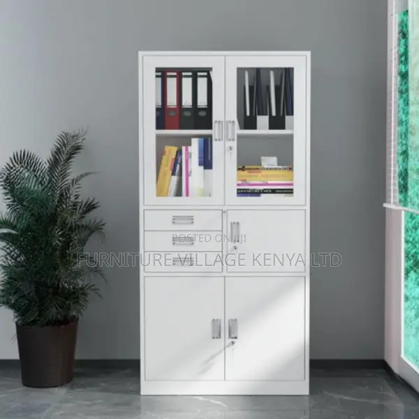 Cabinets: 2-Door Steel Storage Locker With Built-in Safe