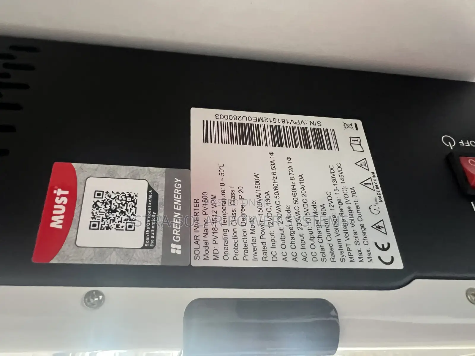 Must 1.5kva 12v Hybrid Inverter