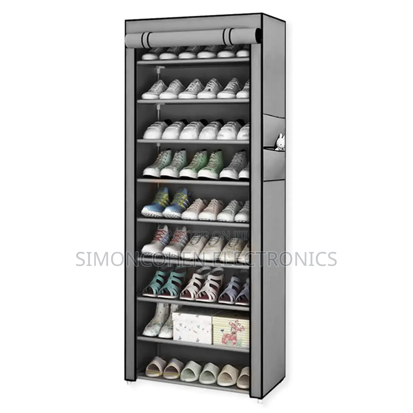 10 Layer Single Row Zipper Shoe Cabinet