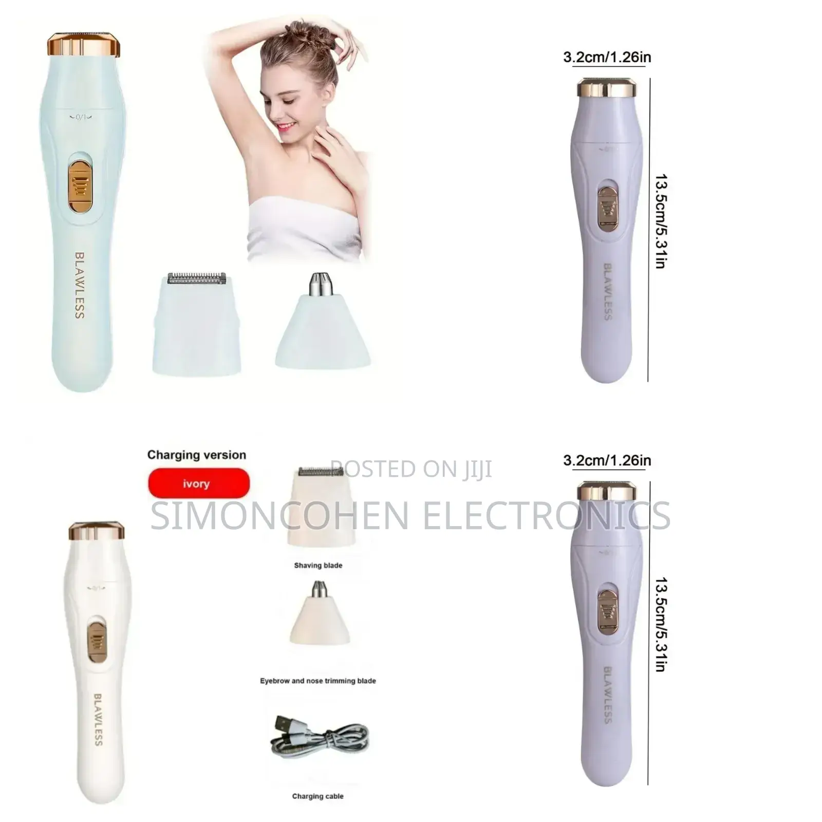 3in1 Blawless Multifunction Rechargeable Shaver