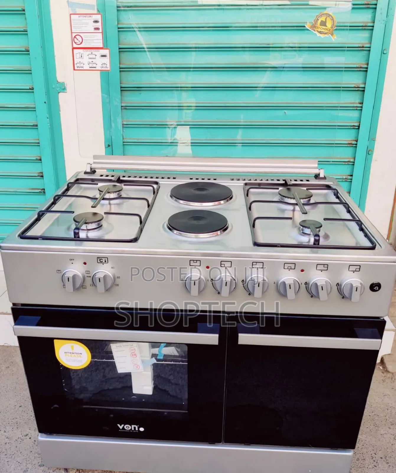 60*90 Von 4+2 With Gas Compartment Standing Cooker