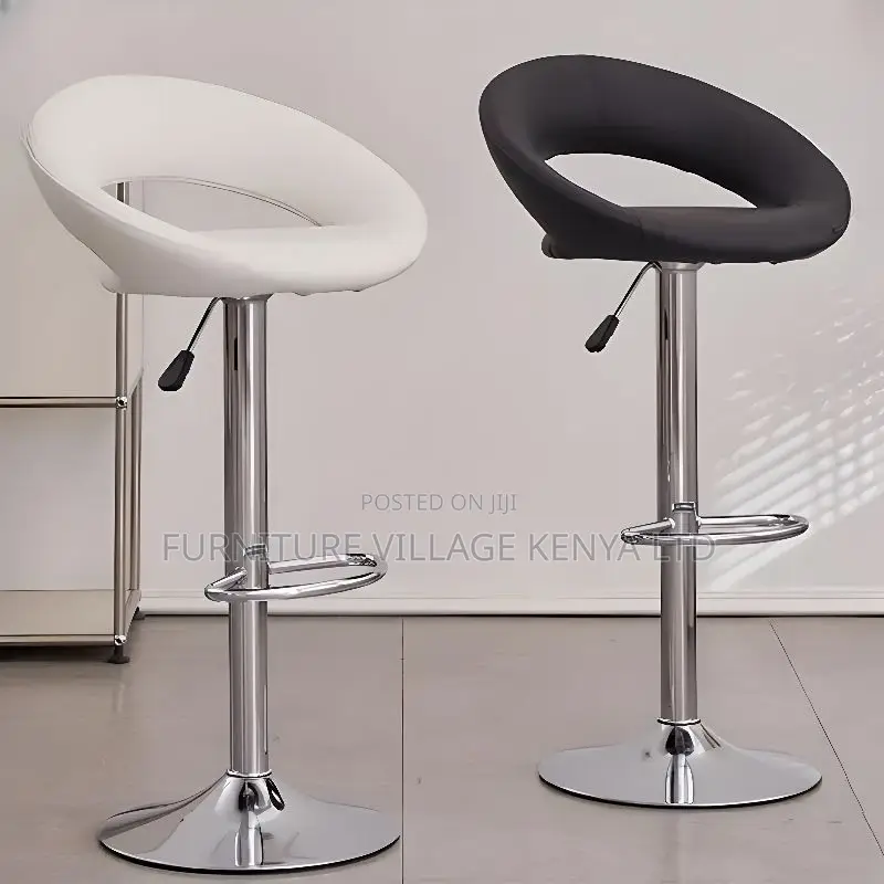 Office Chair:Proswivel Black Adjustable Leather Office Stool