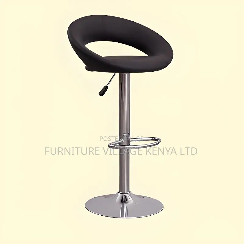 Office Chair:Proswivel Black Adjustable Leather Office Stool