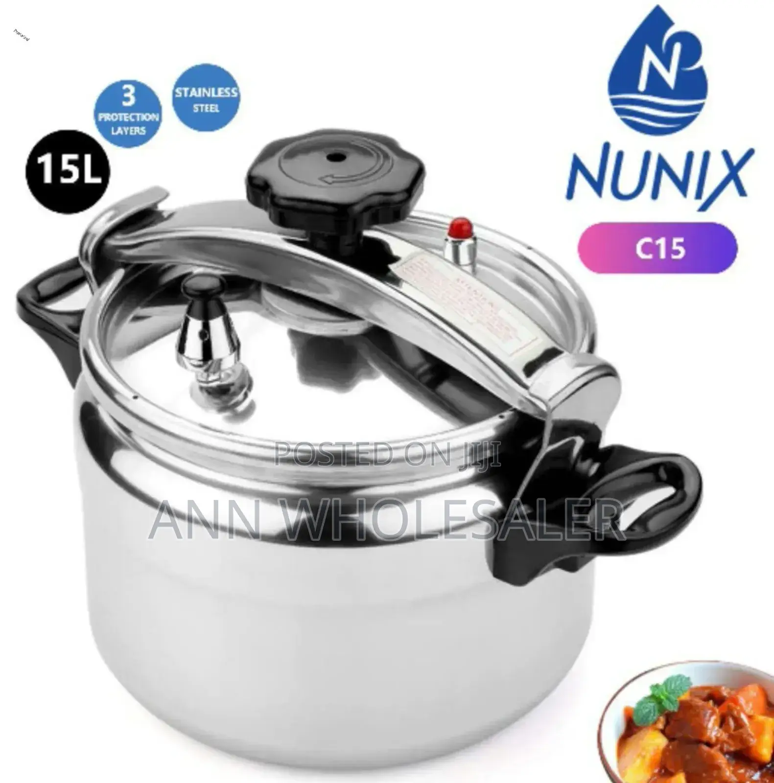 15 L With Protection Layer Nunix Pressure Cooker