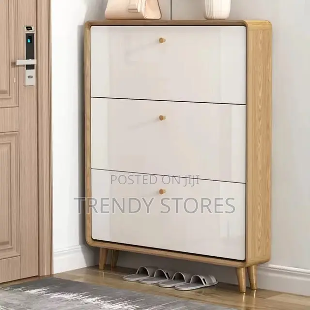 Wooden Bucket Flip Shoe Rack