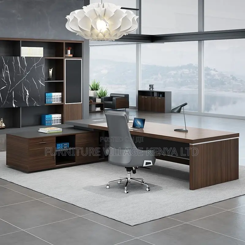 Office Table: Modern 1800mm L-Form Executive Office Desk